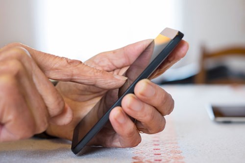 woman using mobile phone