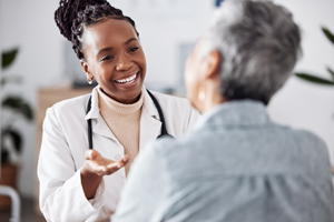 doctor talking with a patient